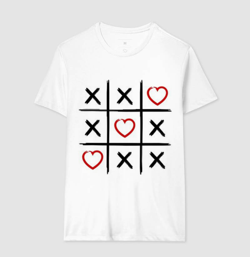 Camiseta basica love jogo da velha - carlos ofertas