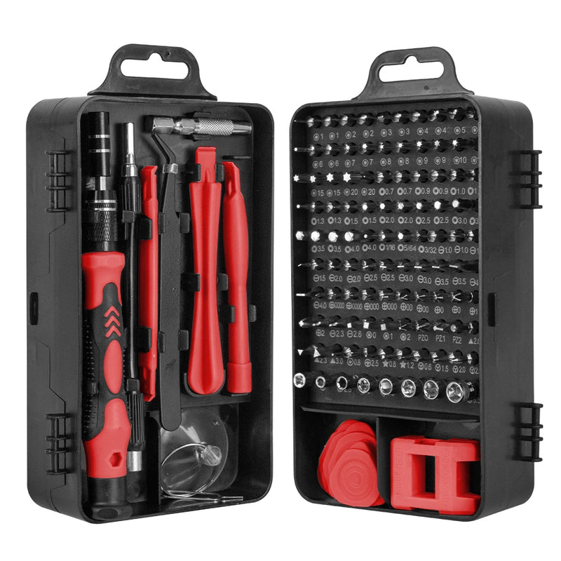 Kit de Ferramentas Multifuncional Magnetic Precision Screwdriver Set - 115 em 1 para Reparos de Computadores, Laptops, Telefones e MacBooks