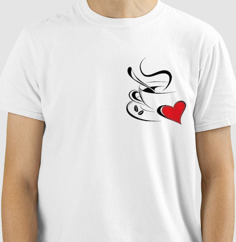 camiseta basica l cafe love - carlos ofertas