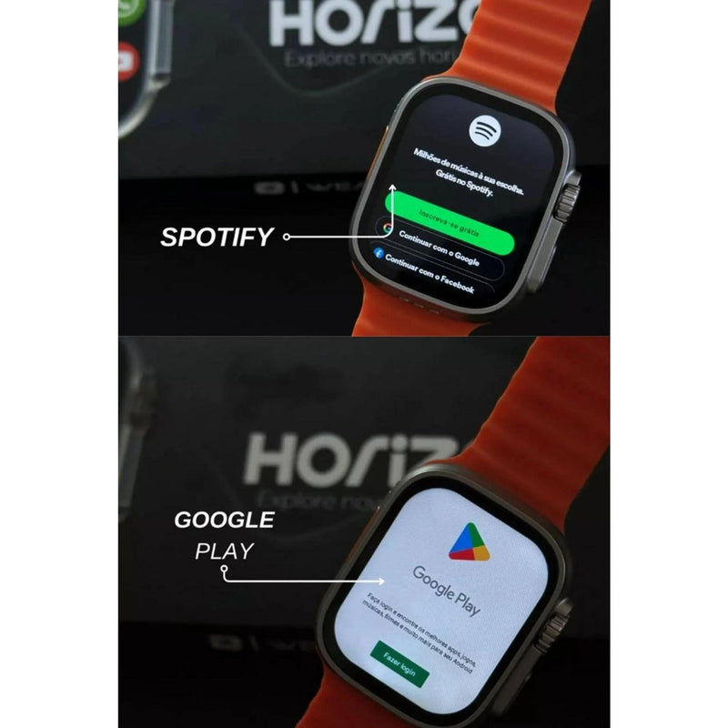 Smartwatch Horizon 4G Android -2 Pulseiras, GPS, 4G e celular de Pulso